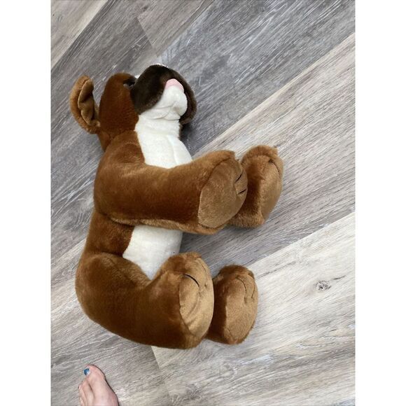 Build A Bear Workshop Bulldog Boxer With Tongue Stuffed Plush 15" BABW - Picture 6 of 9